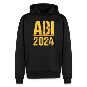 Abitur Junge Mädchen Abi Abitur 2024 - Männer Premium Bio Hoodie - Schwarz - Vorne - Nico (187cm)