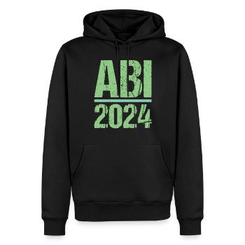 Abitur Junge Mädchen Abi Abitur 2024 - Männer Premium Bio Hoodie - Schwarz - Vorne - Nico (187cm)