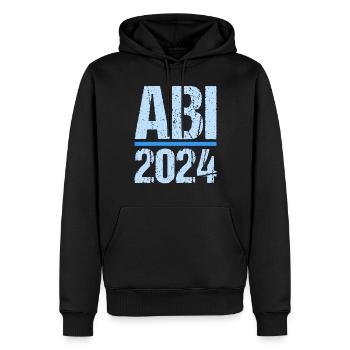 Abitur Junge Mädchen Abi Abitur 2024 - Männer Premium Bio Hoodie - Schwarz - Vorne - Nico (187cm)
