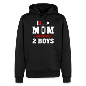 Mom of 2 Boys Mom and Son Matching Mom - Männer Premium Bio Hoodie - Schwarz - Vorne - Nico (187cm)