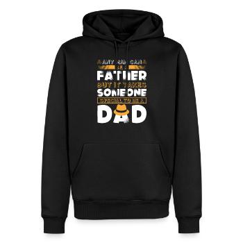 N’importe quel homme peut être père - Sweat à capuche Premium bio Homme - noir - Devant - Nico (187cm)
