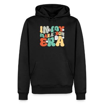 26. 2 Marathonläufer Lustiger Marathon Zitat - Männer Premium Bio Hoodie - Schwarz - Vorne - Nico (187cm)