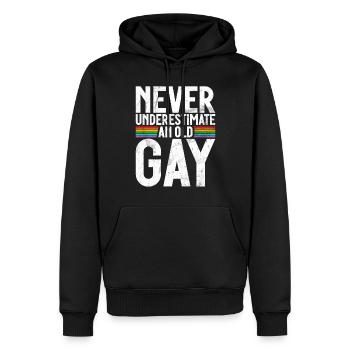 Gay Gifts - Männer Premium Bio Hoodie - Schwarz - Vorne - Nico (187cm)