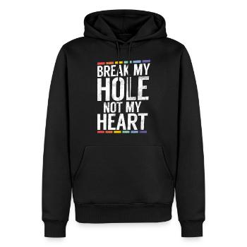 Gay Gifts - Männer Premium Bio Hoodie - Schwarz - Vorne - Nico (187cm)