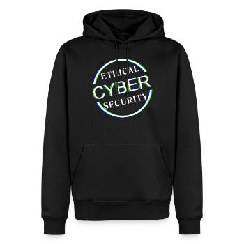 Ethical Cyber Security - Men’s Premium Organic Hoodie - black - Front - Nico (187cm)