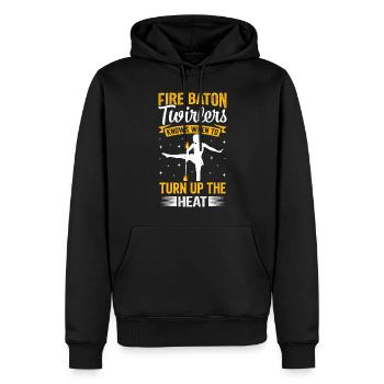 Bâton de feu Danse du feu Danseur de feu Danseur de feu - Sweat à capuche Premium bio Homme - noir - Devant - Nico (187cm)