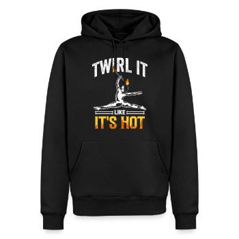Bâton de feu Danse du feu Danseur de feu Danseur de feu - Sweat à capuche Premium bio Homme - noir - Devant - Nico (187cm)