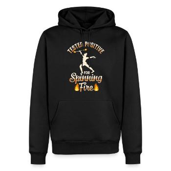 Bâton de feu Danse du feu Danseur de feu Danseur de feu - Sweat à capuche Premium bio Homme - noir - Devant - Nico (187cm)