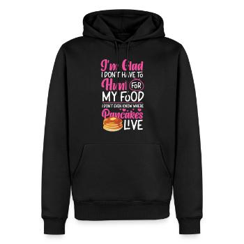 Pancake Lover Kids I'm Glad I - Men’s Premium Organic Hoodie - black - Front - Nico (187cm)