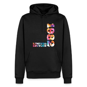 Colorful Birthday Limited Edition 1982 - Men’s Premium Organic Hoodie - black - Front - Nico (187cm)