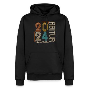 Abitur Junge Mädchen Abi Abitur 2024 - Männer Premium Bio Hoodie - Schwarz - Vorne - Nico (187cm)