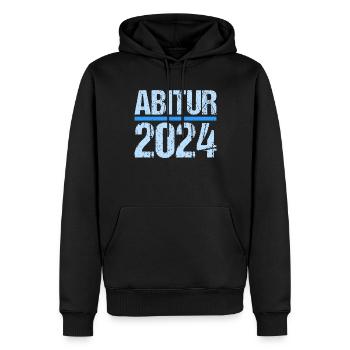 Abitur Jeunes Filles Abi Abitur 2024 - Sweat à capuche Premium bio Homme - noir - Devant - Nico (187cm)