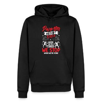 Marionnettiste, marionnettiste - Sweat à capuche Premium bio Homme - noir - Devant - Nico (187cm)