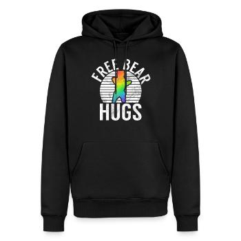 Gay Gifts - Männer Premium Bio Hoodie - Schwarz - Vorne - Nico (187cm)