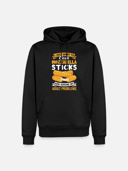 Mozzarella Sticks Cheese - Men’s Premium Organic Hoodie - black