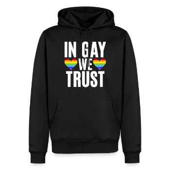 Gay Gifts - Männer Premium Bio Hoodie - Schwarz - Vorne - Nico (187cm)