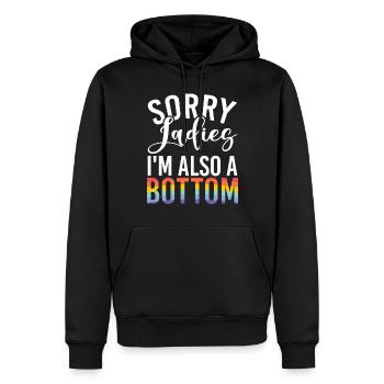 Gay Gifts - Männer Premium Bio Hoodie - Schwarz - Vorne - Nico (187cm)