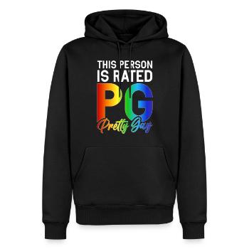 Gay Gifts - Männer Premium Bio Hoodie - Schwarz - Vorne - Nico (187cm)