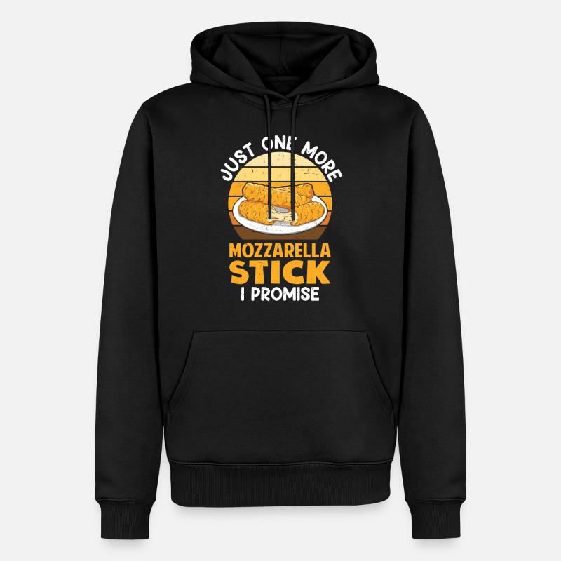 Mozzarella Sticks Käse - Männer Premium Bio Hoodie - Schwarz