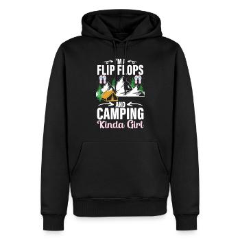 Camping Flip Flops Camper Natur Outdoor - Männer Premium Bio Hoodie - Schwarz - Vorne - Nico (187cm)
