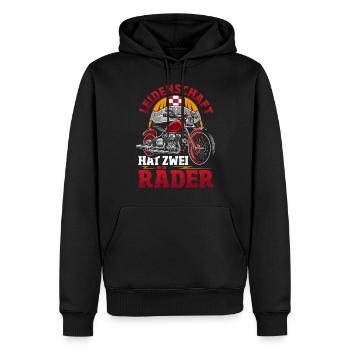 Motorrad, Motorradhelm, Motorradbekleidung, Bestes - Männer Premium Bio Hoodie - Schwarz - Vorne - Nico (187cm)