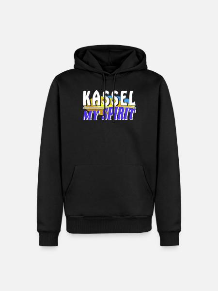 KASSEL MON - Sweat à capuche Premium bio Homme - noir