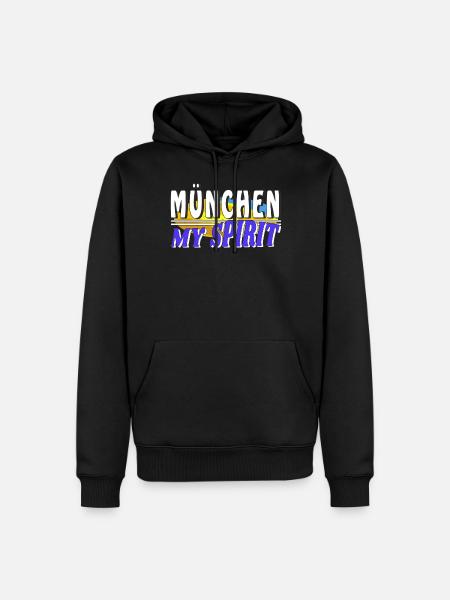 MUNICH MON - Sweat à capuche Premium bio Homme - noir