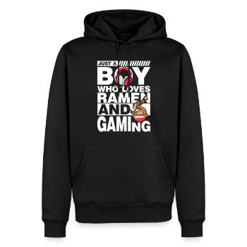 Ramen Und Gaming Japan Anime Manga Otaku - Männer Premium Bio Hoodie - Schwarz - Vorne - Nico (187cm)