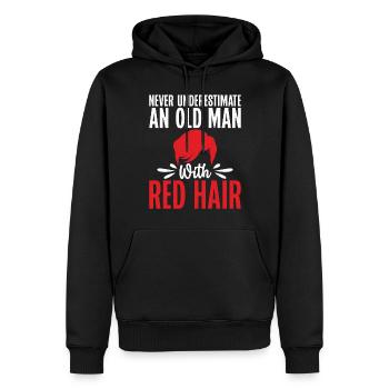 Redhead Gifts - Männer Premium Bio Hoodie - Schwarz - Vorne - Nico (187cm)