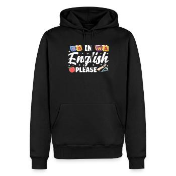 Englischlehrer Englischlerner ELL-Lehrer - Männer Premium Bio Hoodie - Schwarz - Vorne - Nico (187cm)
