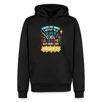 Englischlehrer Englischlerner ELL-Lehrer - Männer Premium Bio Hoodie - Schwarz - Vorne - Nico (187cm)