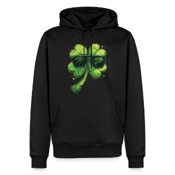Shamrock Lunettes de soleil Shamrock Saint Patrick - Sweat à capuche Premium bio Homme - noir - Devant - Nico (187cm)