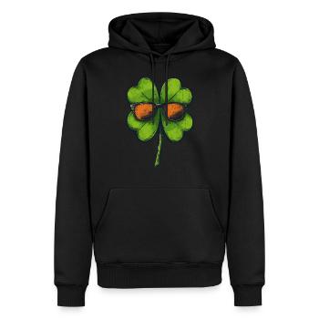 Shamrock Lunettes de soleil Shamrock Saint Patrick - Sweat à capuche Premium bio Homme - noir - Devant - Nico (187cm)