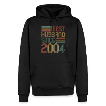 Meilleur mari depuis 2004 20e anniversaire de mariage - Sweat à capuche Premium bio Homme - noir - Devant - Nico (187cm)
