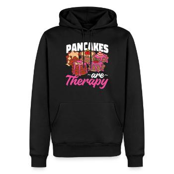 Les crêpes pour enfants amateurs de crêpes sont - Sweat à capuche Premium bio Homme - noir - Devant - Nico (187cm)