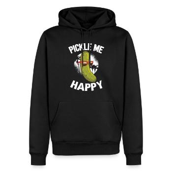 Gurke Gurken Food Liebhaber Gurken Liebhaber - Männer Premium Bio Hoodie - Schwarz - Vorne - Nico (187cm)