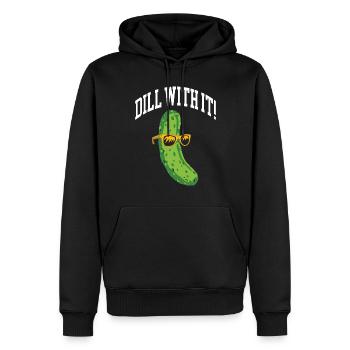 Gurke Gurken Food Liebhaber Gurken Liebhaber - Männer Premium Bio Hoodie - Schwarz - Vorne - Nico (187cm)