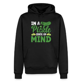 Gurke Gurken Food Liebhaber Gurken Liebhaber - Männer Premium Bio Hoodie - Schwarz - Vorne - Nico (187cm)