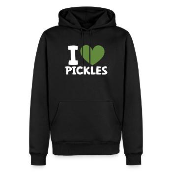 Gurke Gurken Food Liebhaber Gurken Liebhaber - Männer Premium Bio Hoodie - Schwarz - Vorne - Nico (187cm)