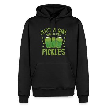 Gurke Gurken Food Liebhaber Gurken Liebhaber - Männer Premium Bio Hoodie - Schwarz - Vorne - Nico (187cm)