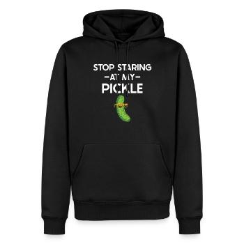 Gurke Gurken Food Liebhaber Gurken Liebhaber - Männer Premium Bio Hoodie - Schwarz - Vorne - Nico (187cm)