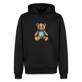 Teddy Bear Cartoon Teddy Bear Cute - Men’s Premium Organic Hoodie - black - Front - Nico (187cm)
