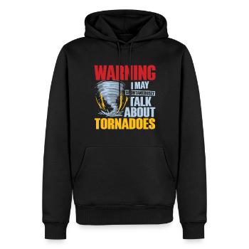 Drôle Tornade Hurricane Weather Chaser - Sweat à capuche Premium bio Homme - noir - Devant - Nico (187cm)
