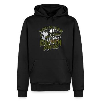 Magnetfischen Magnetangeln Metallfischen - Männer Premium Bio Hoodie - Schwarz - Vorne - Nico (187cm)