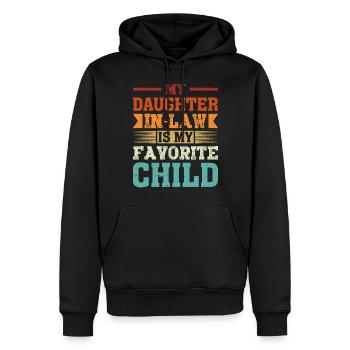 Ma belle-fille est celle de mon père enfant préféré - Sweat à capuche Premium bio Homme - noir - Devant - Nico (187cm)