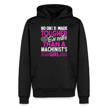 Machinist No One Is Sweeter Than a Machinist Girl - Men’s Premium Organic Hoodie - black - Front - Nico (187cm)