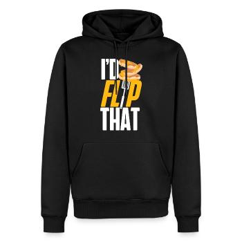 Pancake Lover Kids Pun I'd Flip - Men’s Premium Organic Hoodie - black - Front - Nico (187cm)