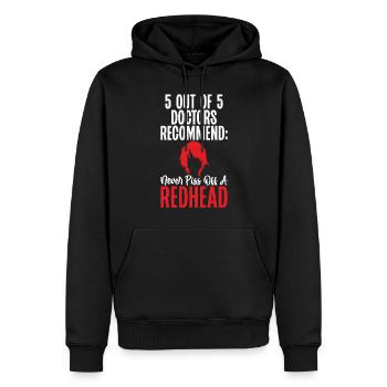 Redhead Gifts - Männer Premium Bio Hoodie - Schwarz - Vorne - Nico (187cm)