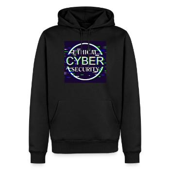 Ethical Cyber Security - Men’s Premium Organic Hoodie - black - Front - Nico (187cm)
