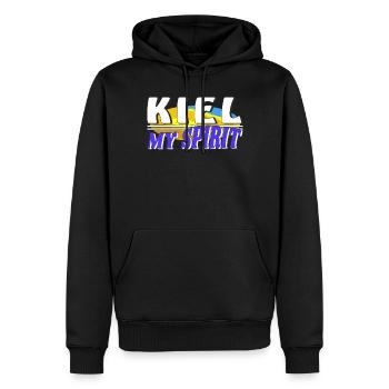 KIEL MON - Sweat à capuche Premium bio Homme - noir - Devant - Nico (187cm)